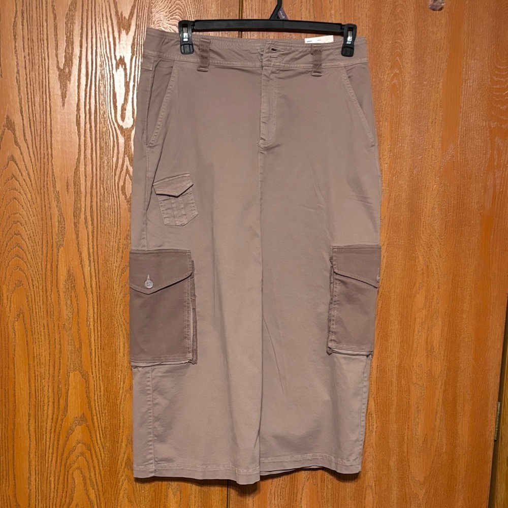 SO pink front split cargo skirt NWT